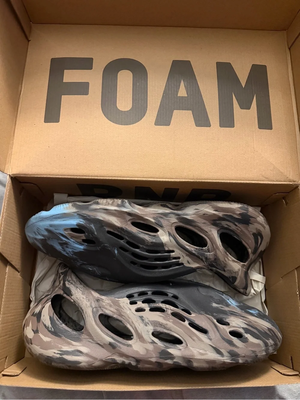 Yeezy MX Brown Blue Foam Runners
